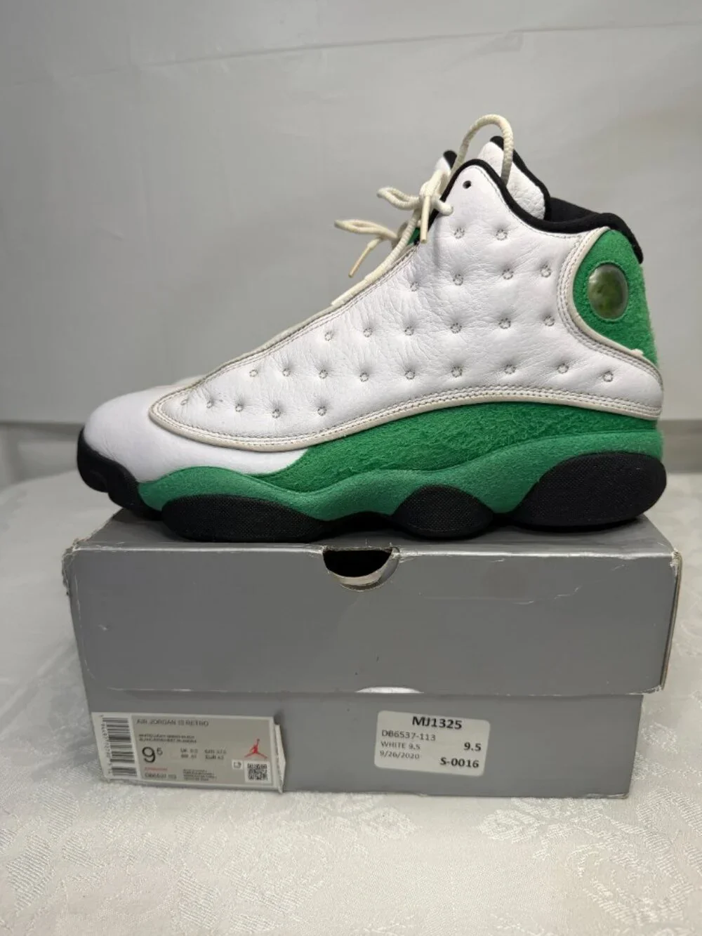 Nike Air Jordan 13 Retro White/Lucky Green 2020 DB6537-113 Men's Size 9.5